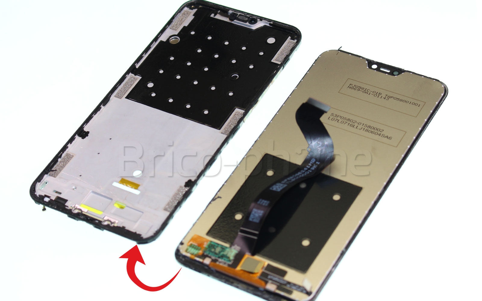 Remplacement de l'écran (vitre+ LCD) sur Mi A2 Lite photo 3