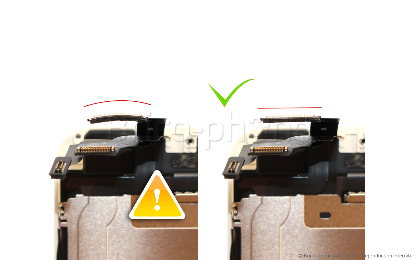 Changement d'écran complet pré-monté (châssis+vitre+LCD) sur iPhone 6 photo 2