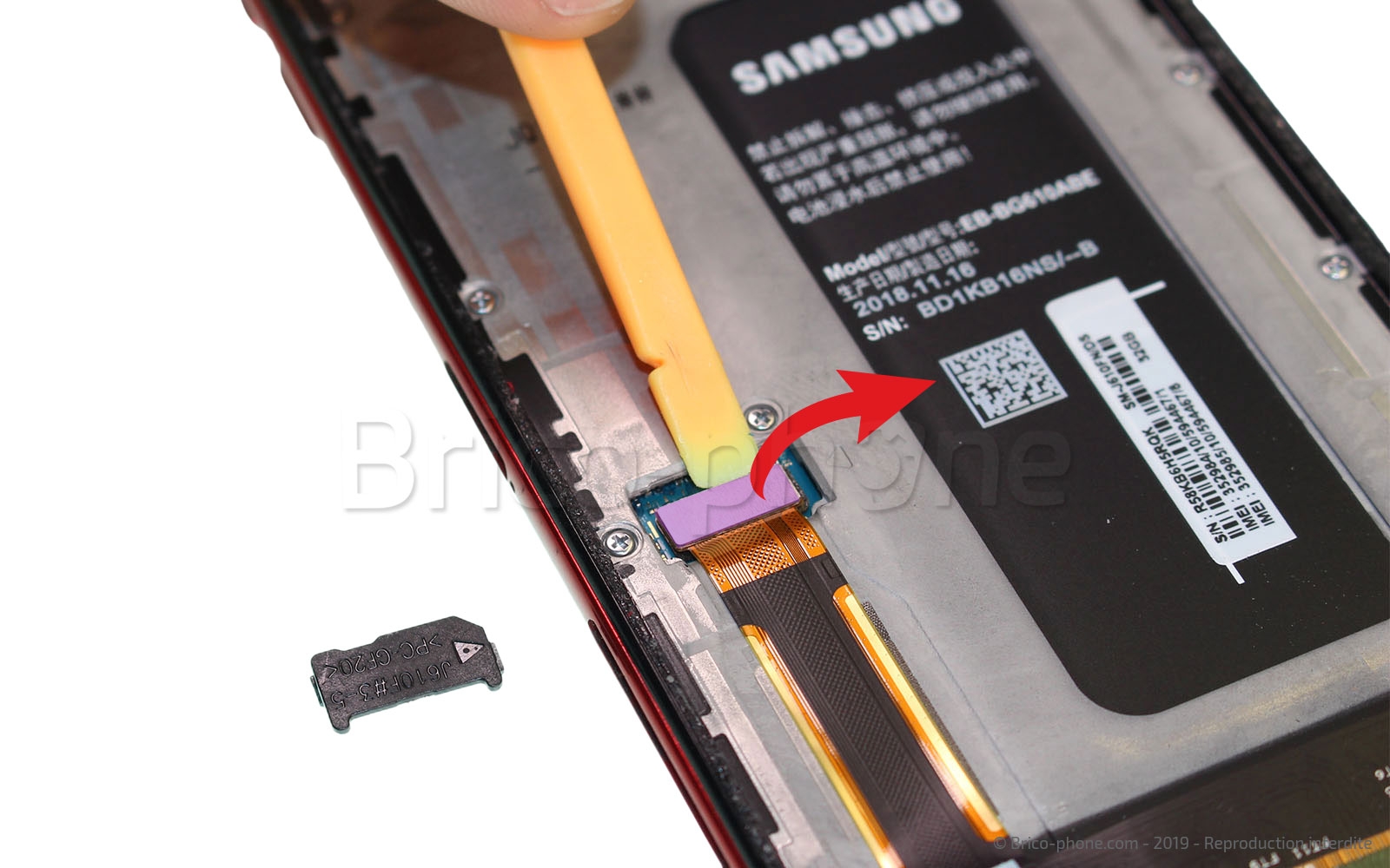 Changement de bloc écran sur Galaxy J6 Plus photo 2