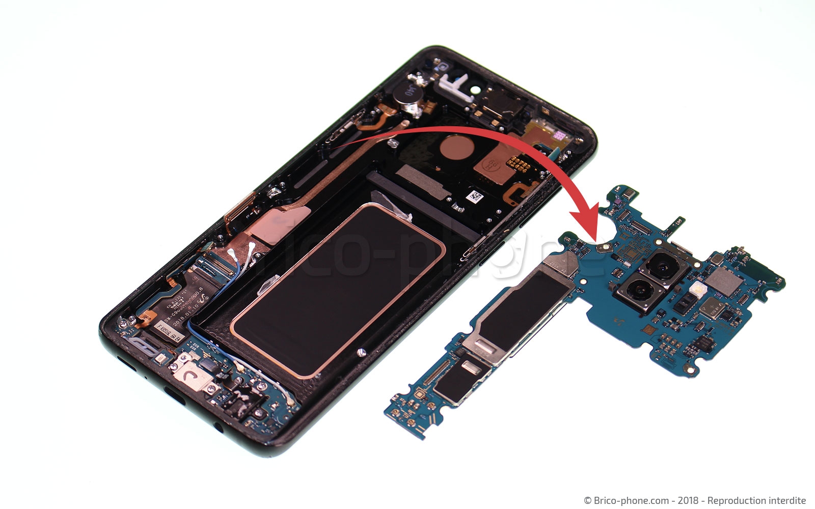 Changement du connecteur de charge sur Galaxy S9 Plus photo 3