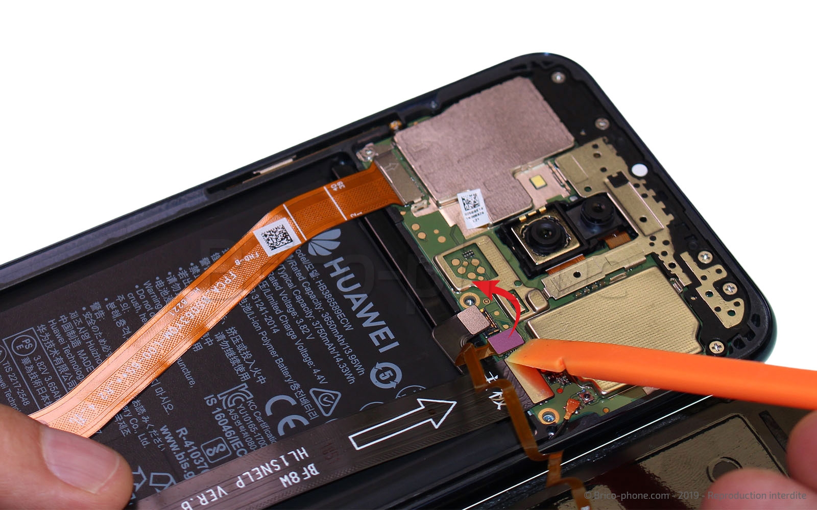 Changement de bloc écran (vitre + LCD) sur Mate 20 Lite photo 4