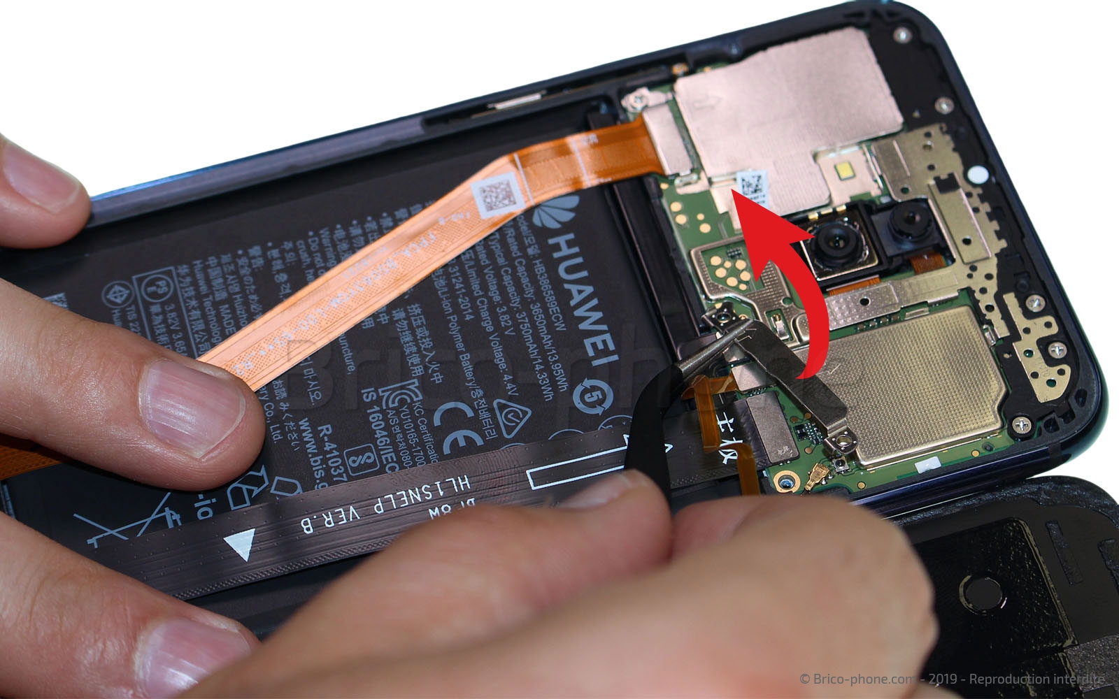 Changement de bloc écran avec batterie sur Mate 20 Lite photo 2