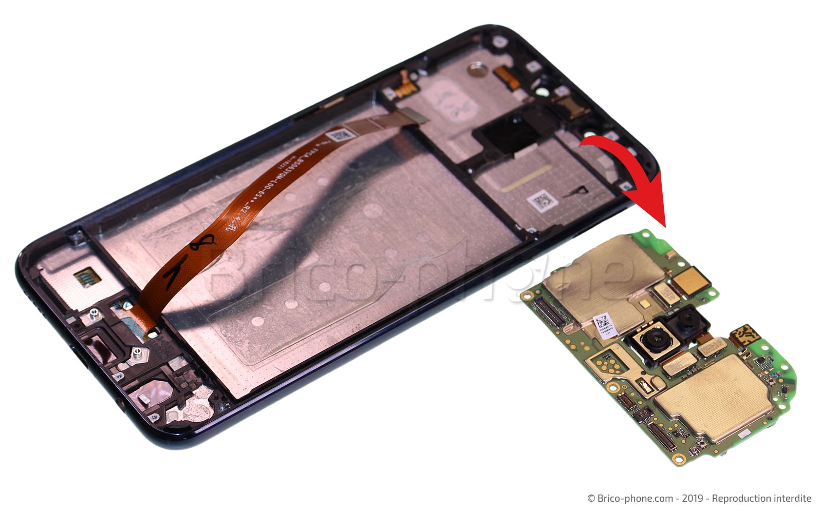 Changement de bloc écran avec batterie sur Mate 20 Lite photo 4