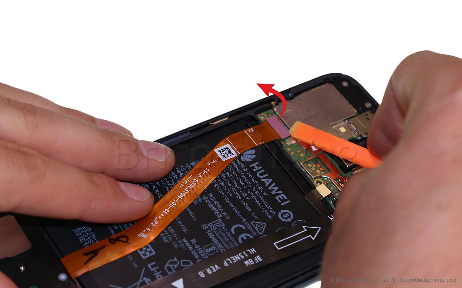 Changement de bloc écran avec batterie sur Mate 20 Lite photo 3