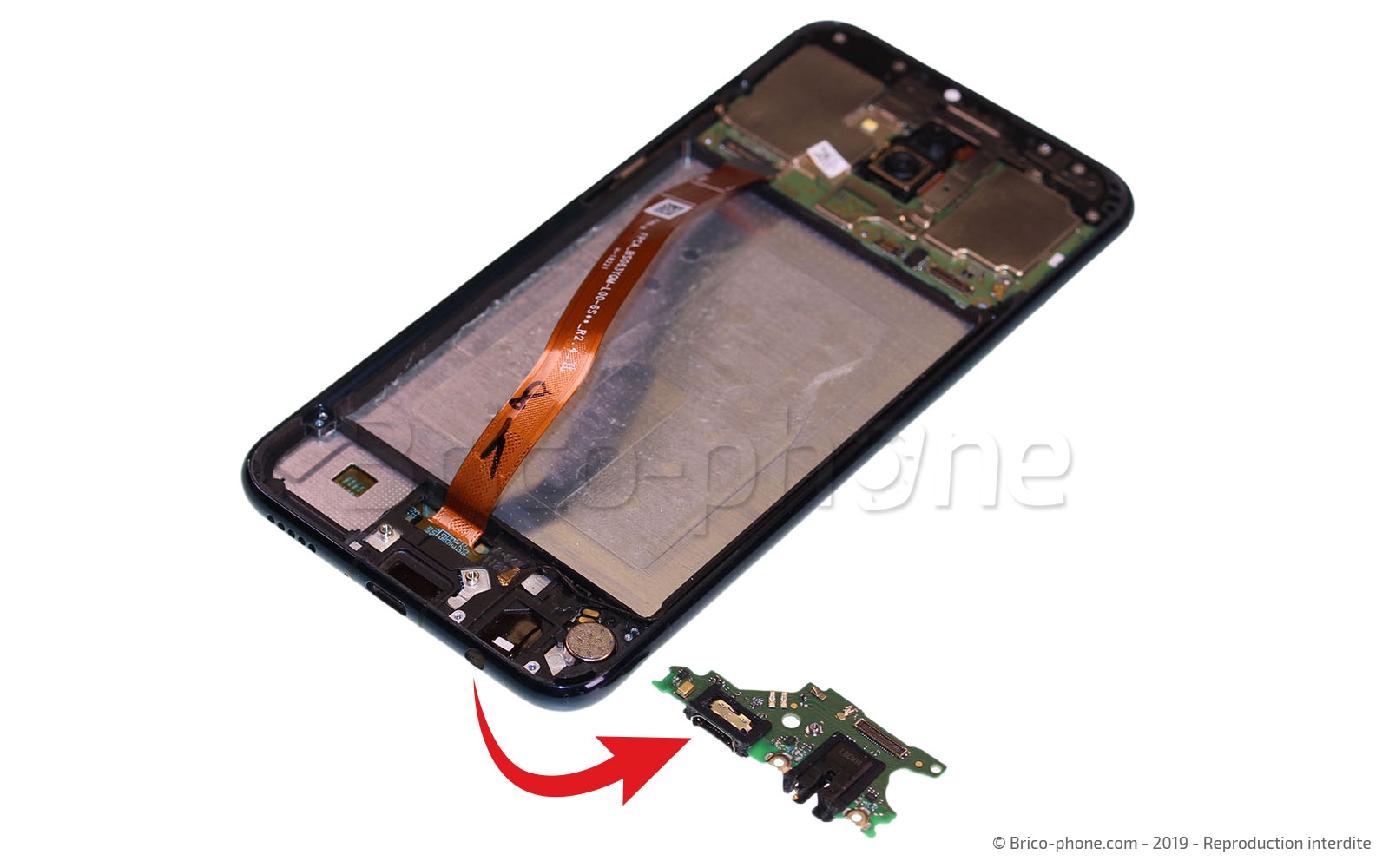 Changement de bloc écran avec batterie sur Mate 20 Lite photo 4