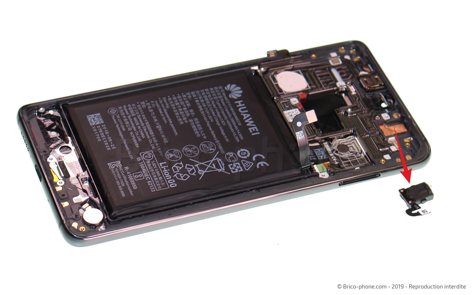 Changement de bloc écran avec batterie sur Mate 20 photo 2