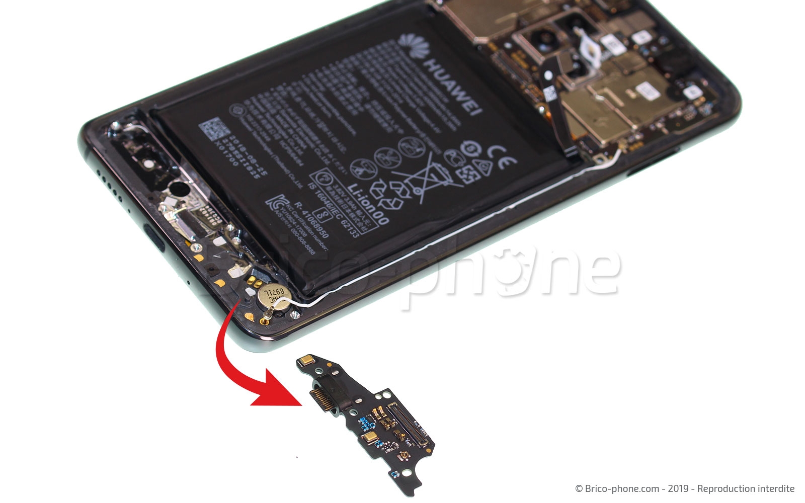 Changement de bloc écran avec batterie sur Mate 20 photo 4