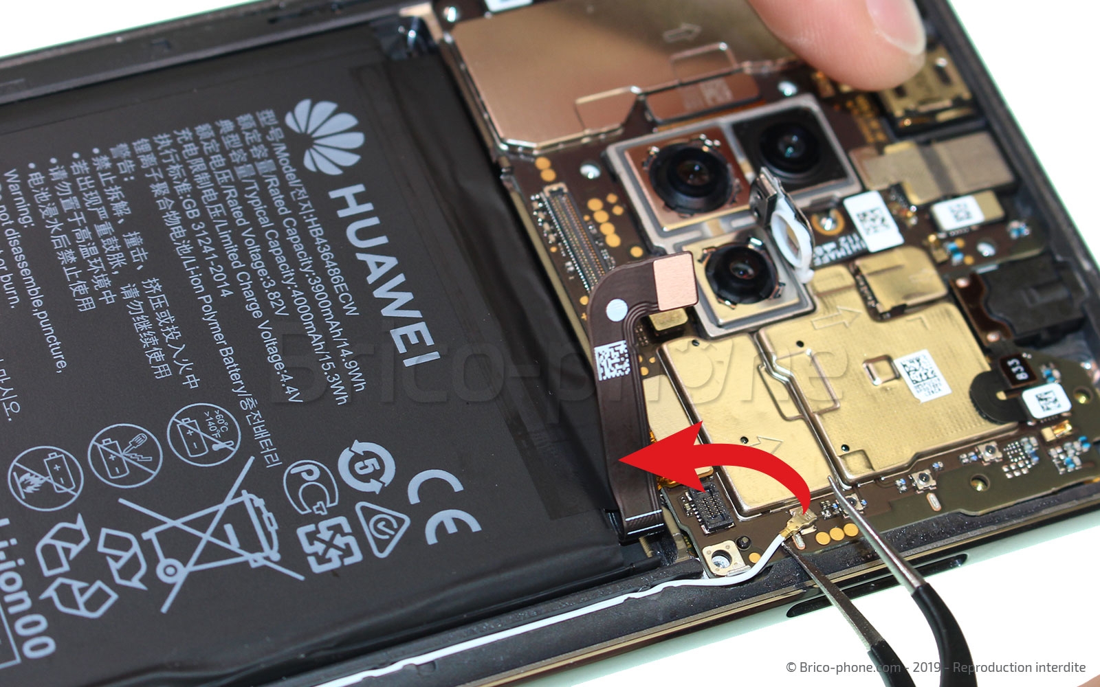 Changement de bloc écran avec batterie sur Mate 20 photo 1