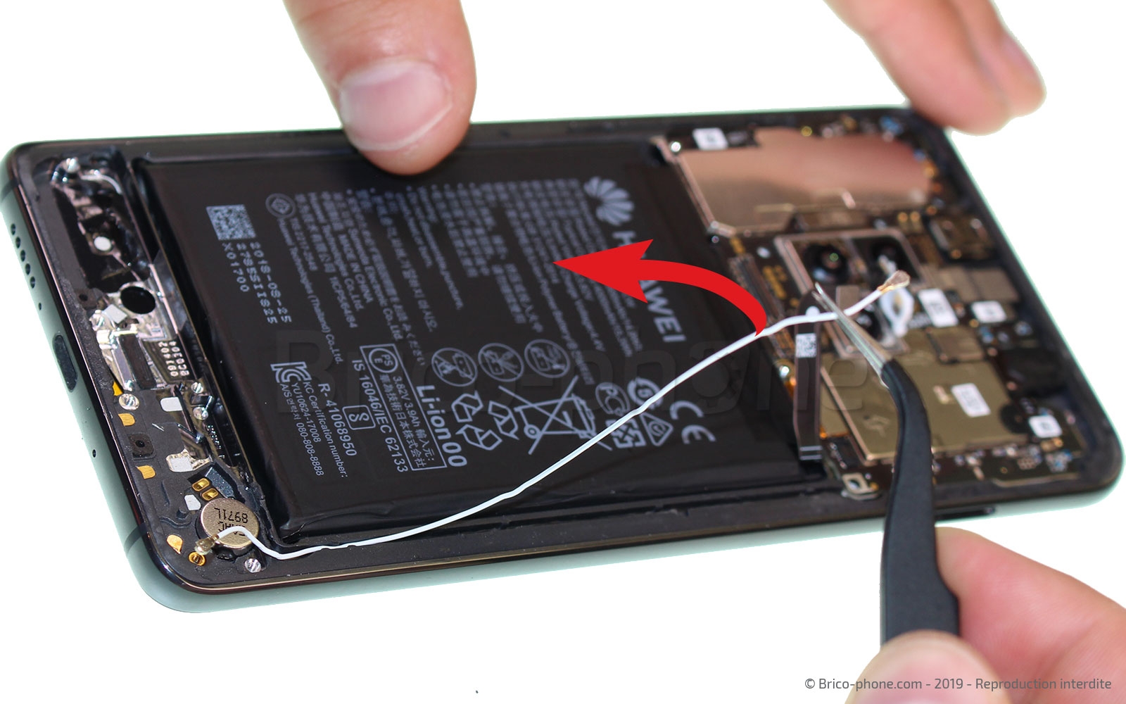 Changement de bloc écran avec batterie sur Mate 20 photo 2