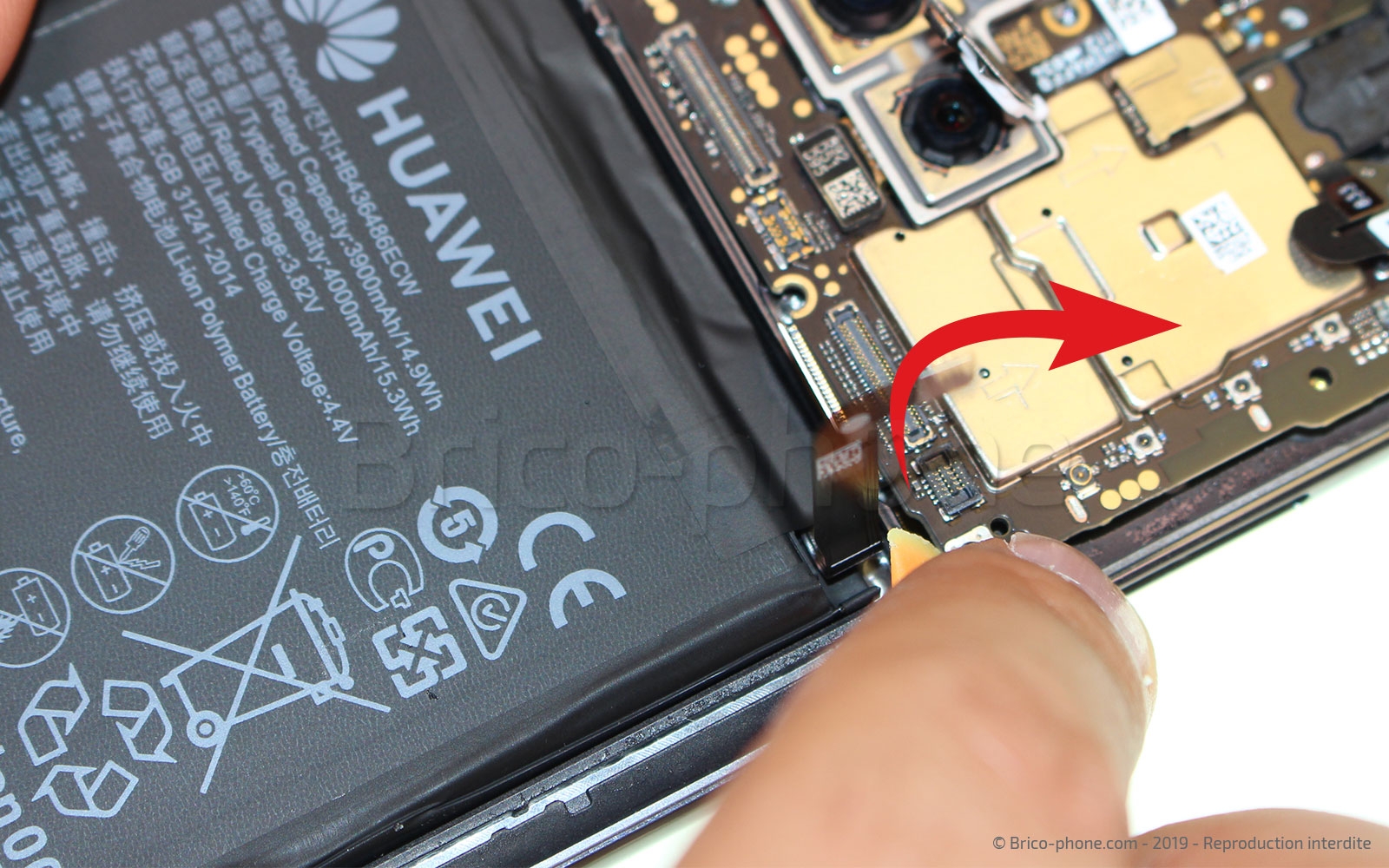 Changement de bloc écran avec batterie sur Mate 20 photo 1