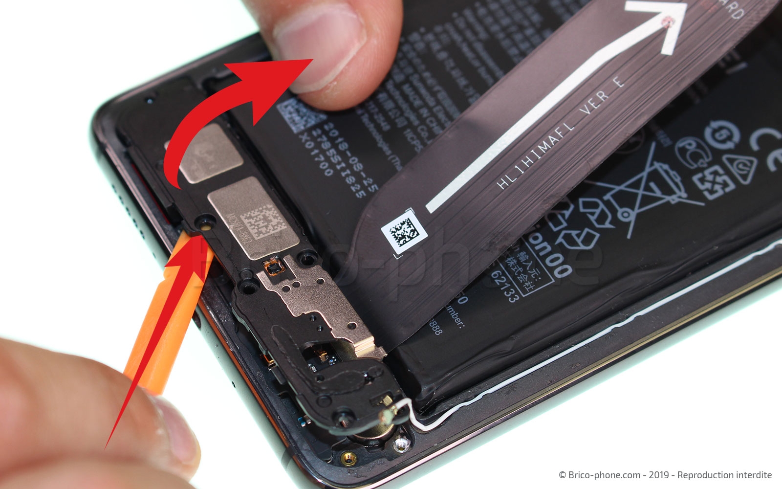 Changement de bloc écran avec batterie sur Mate 20 photo 3