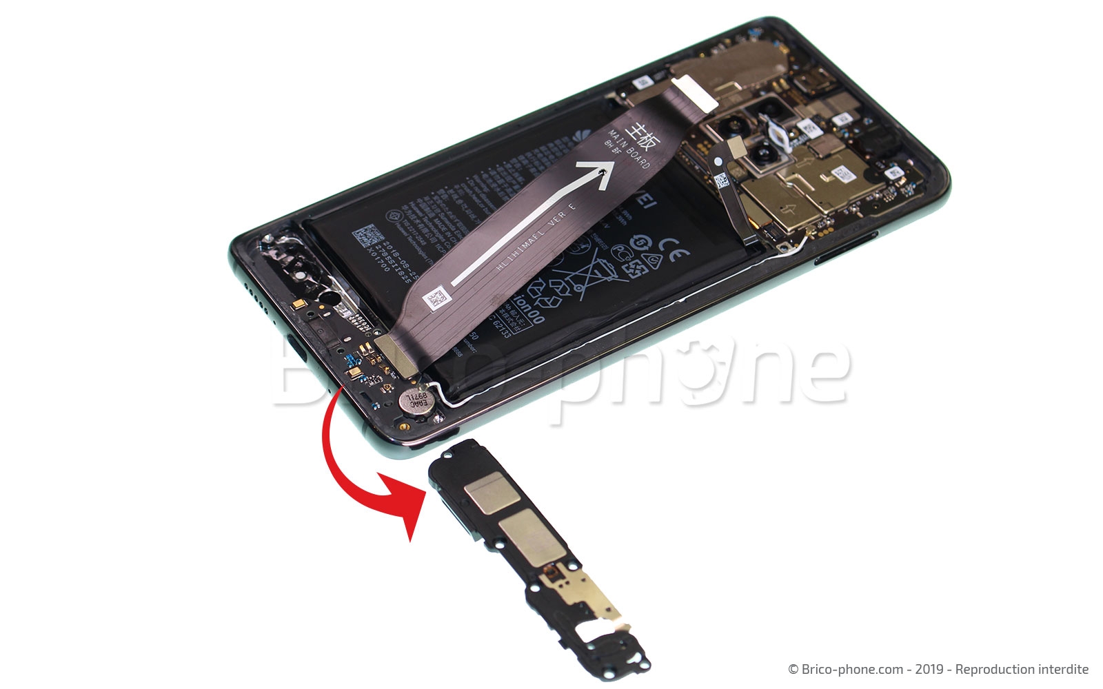 Changement de bloc écran avec batterie sur Mate 20 photo 4