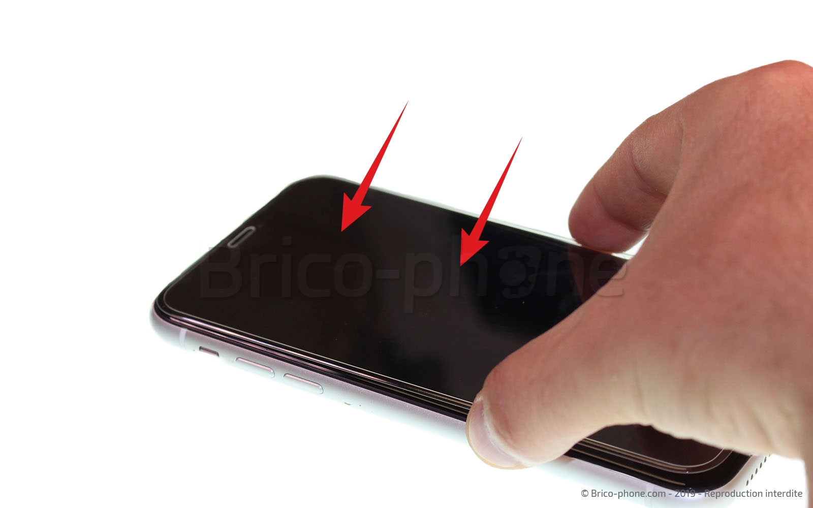 Pose d'une protection en verre trempé photo 2