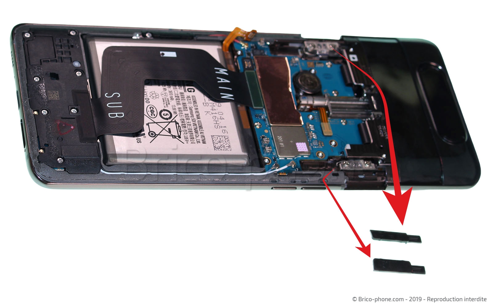 Démontage complet sur Galaxy A80 photo 3