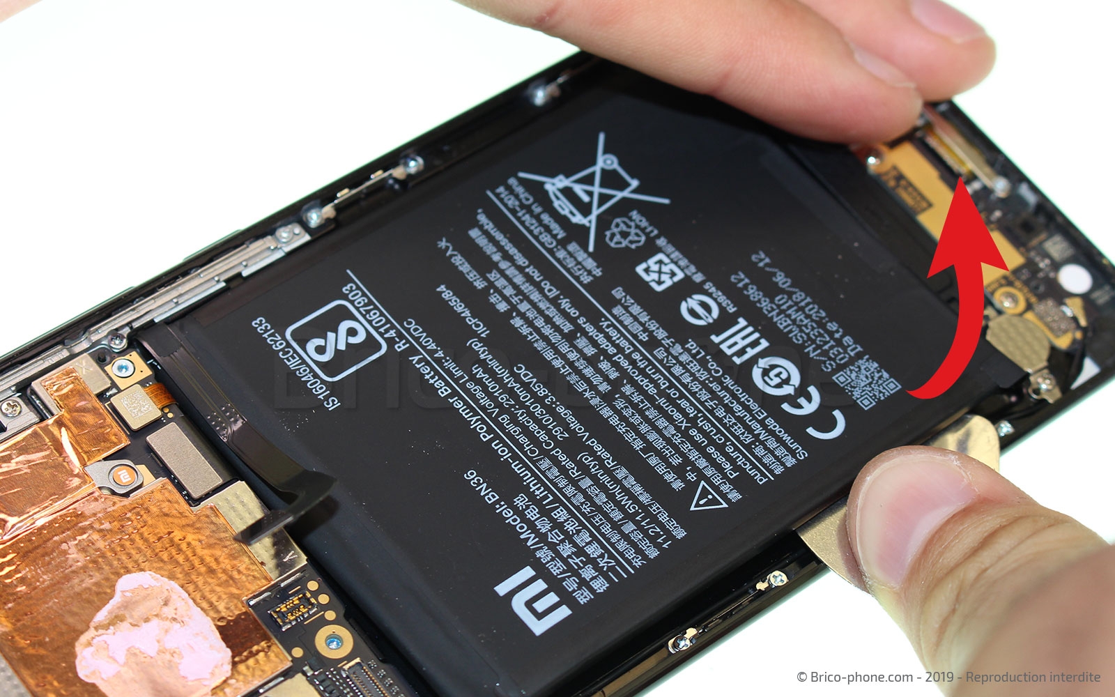 Changement de batterie sur Mi A2 photo 3