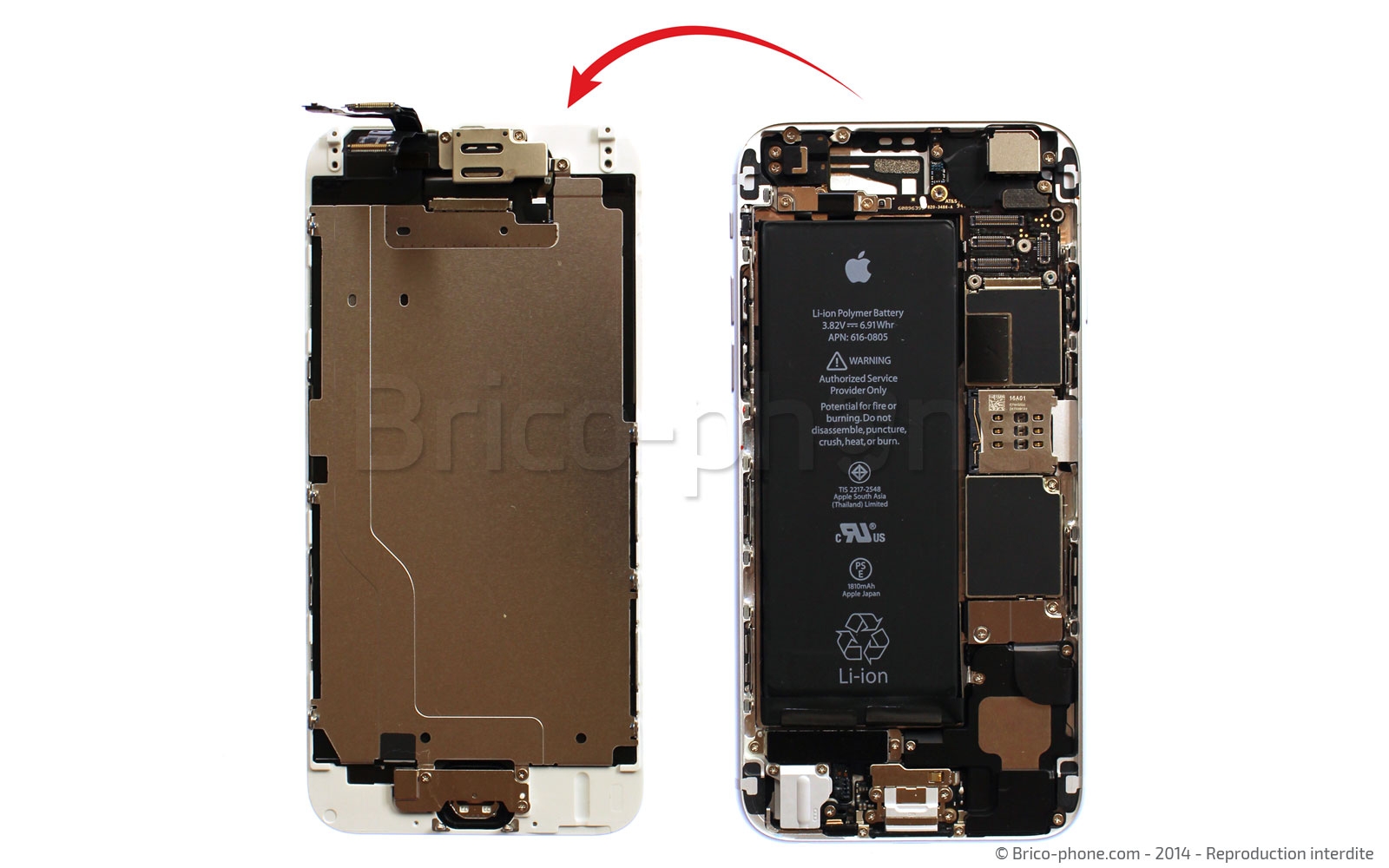 Changement du connecteur de charge sur iPhone 6 photo 3