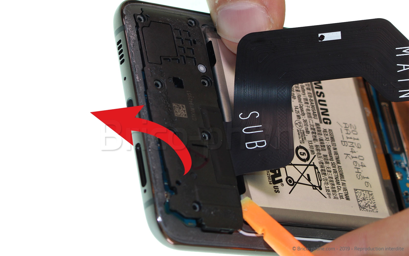 Changement de connecteur de charge sur Galaxy A80 photo 2