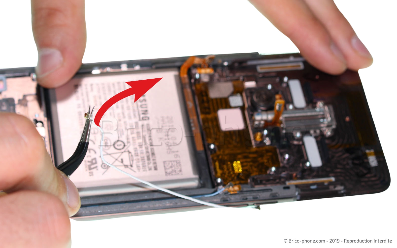 Changement de bloc écran avec châssis sur Galaxy A80 photo 2