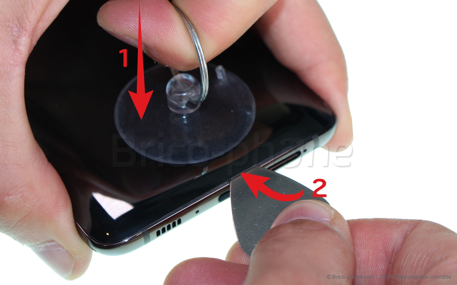 Changement de bloc écran avec châssis sur Galaxy A80 photo 2