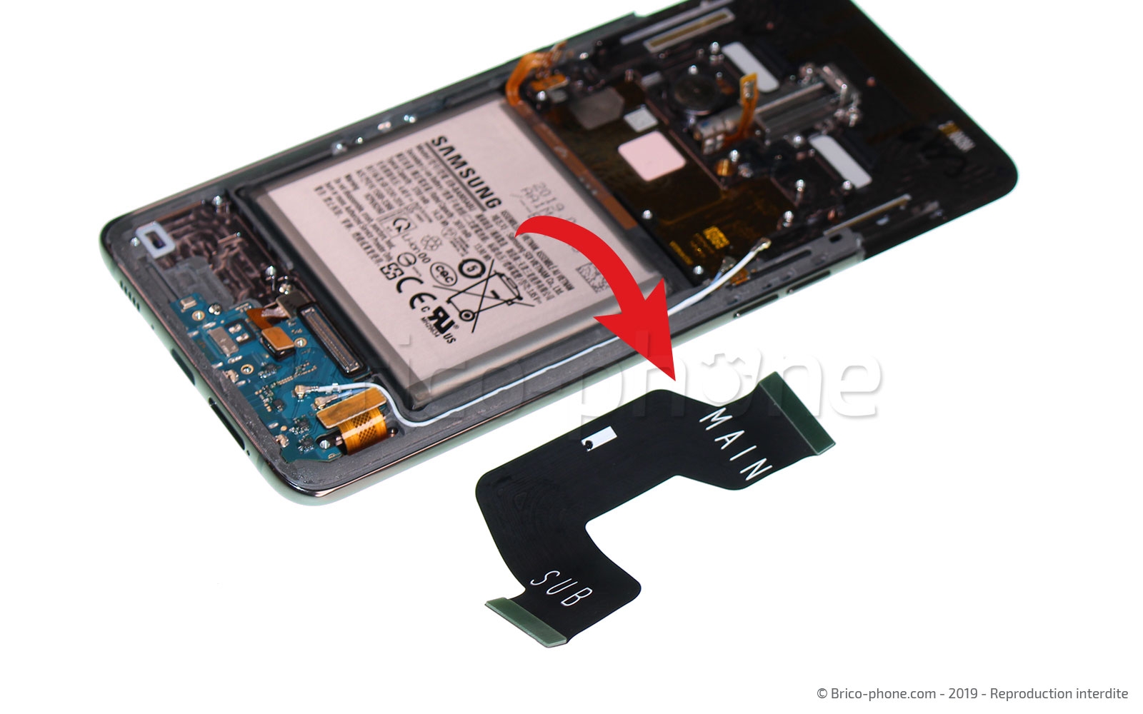 Changement de bloc écran avec châssis sur Galaxy A80 photo 3