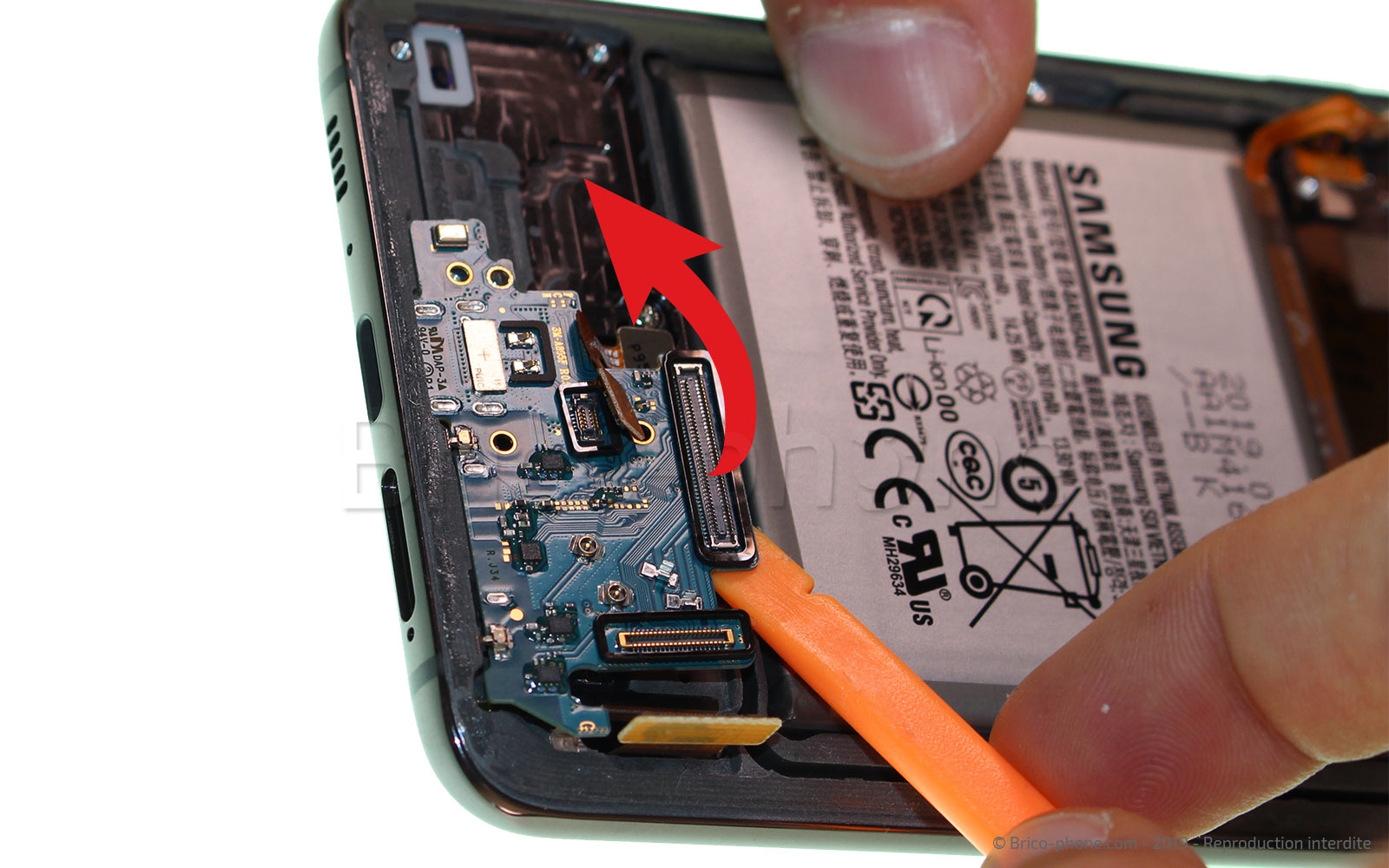 Changement de bloc écran avec châssis sur Galaxy A80 photo 2