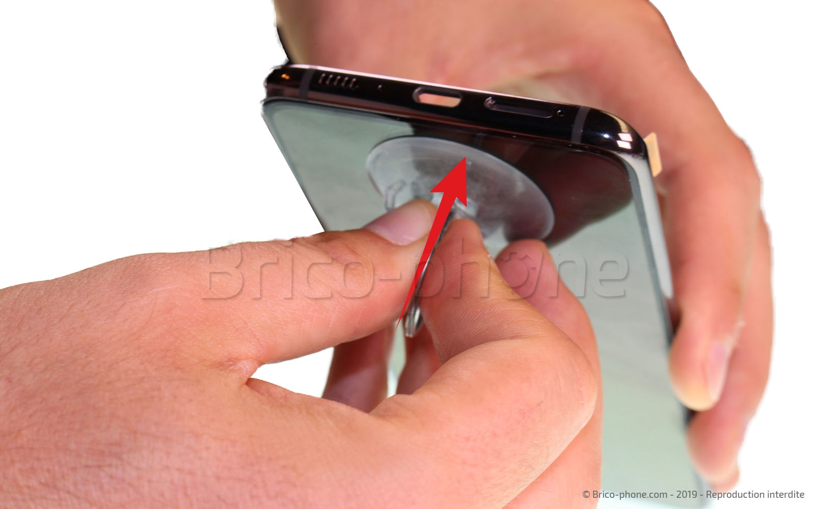 Changement de bloc écran avec châssis sur Galaxy A80 photo 3