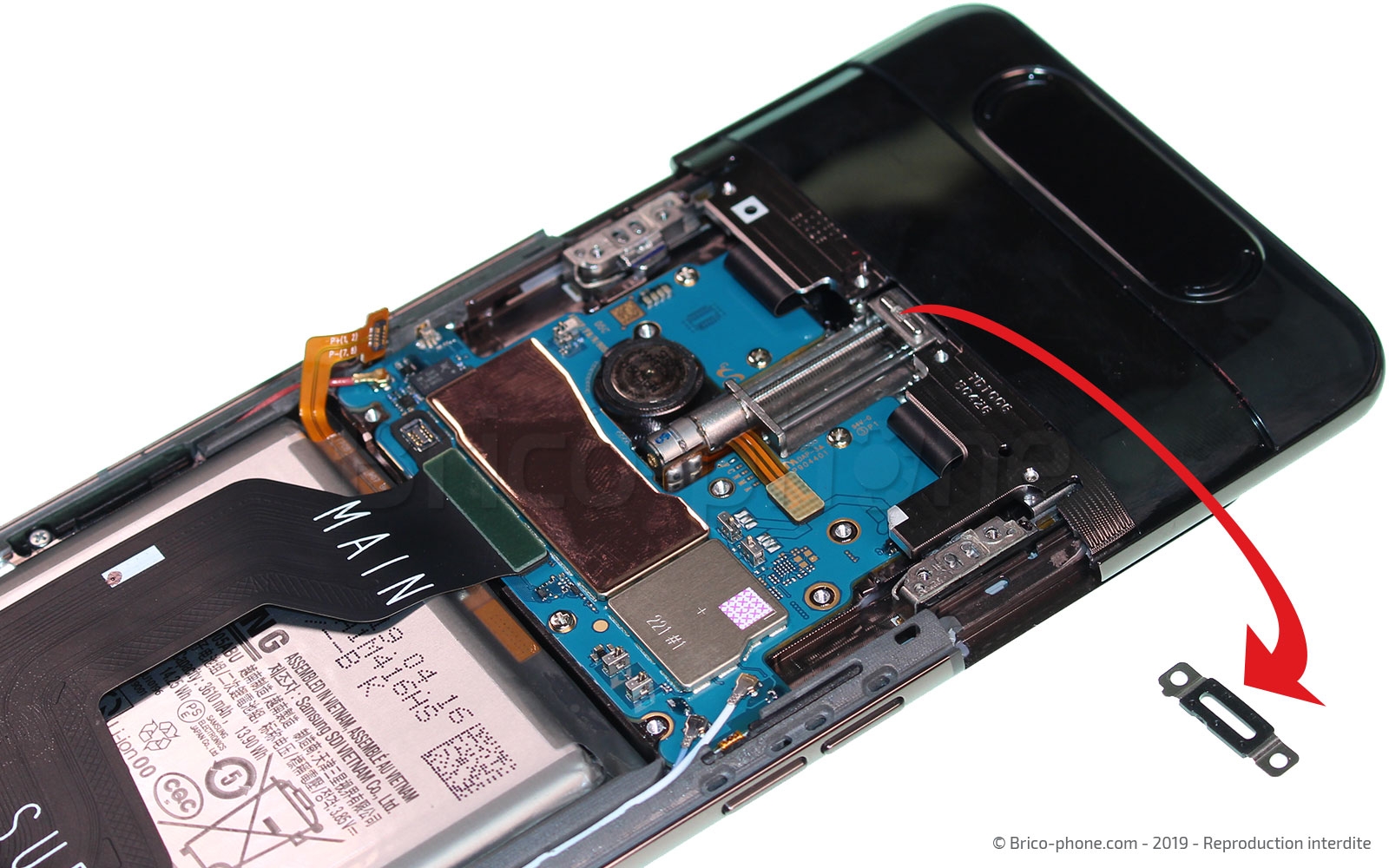 Changement de bloc écran avec châssis sur Galaxy A80 photo 1