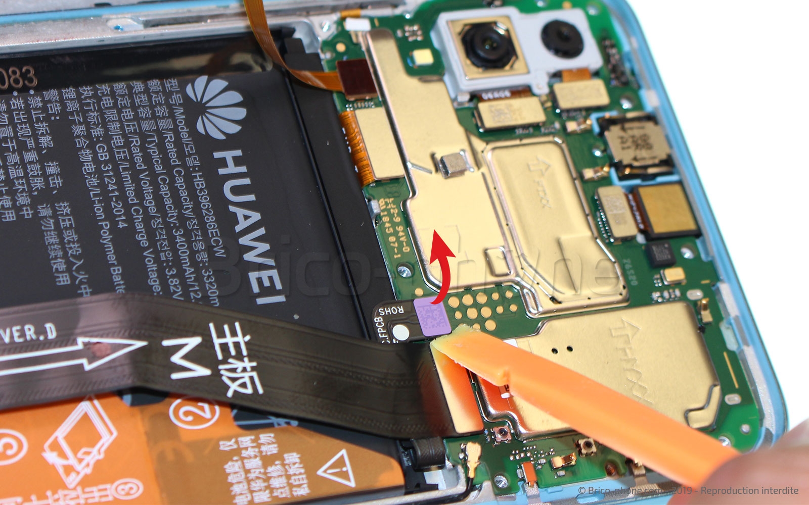 Changement de bloc écran avec batterie sur Honor 10 Lite photo 1