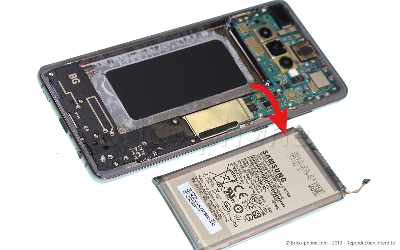Changement de batterie sur Galaxy S10 Plus photo 2