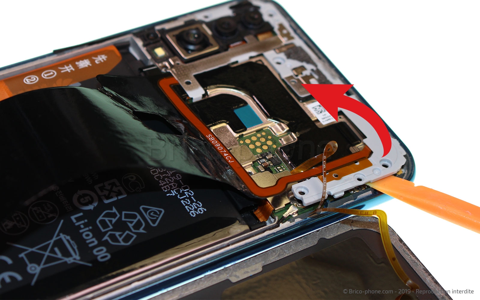 Changement de bloc écran avec batterie sur P30 Lite photo 3