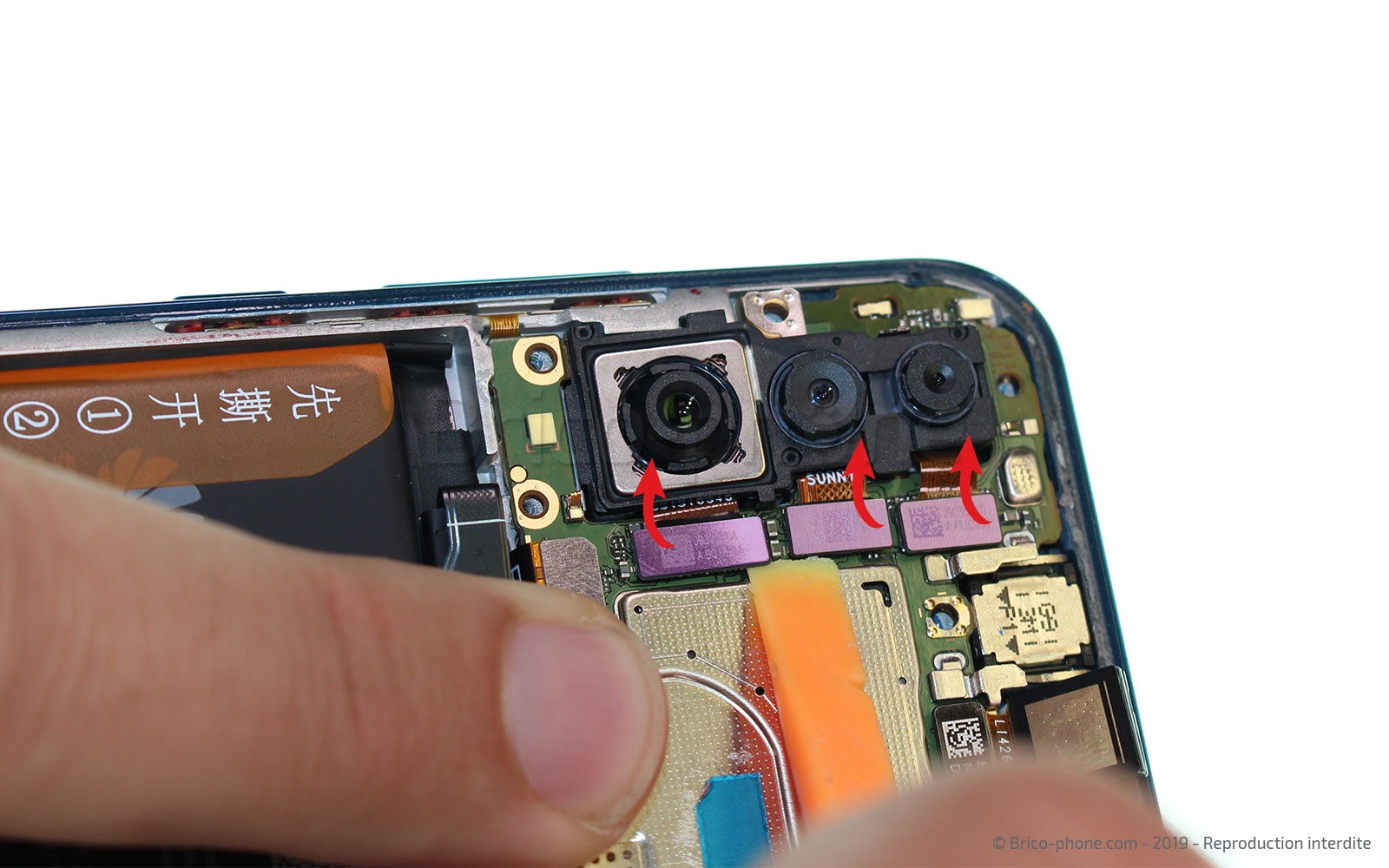 Changement de bloc écran avec batterie sur P30 Lite photo 1