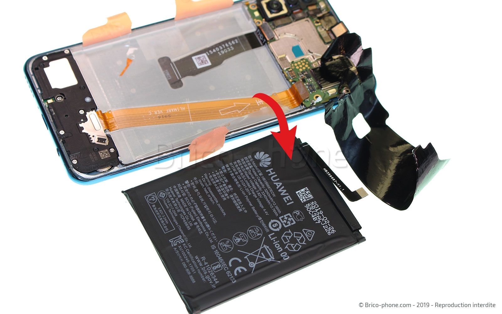 Changement de bloc écran (vitre + LCD) sur P30 Lite photo 2