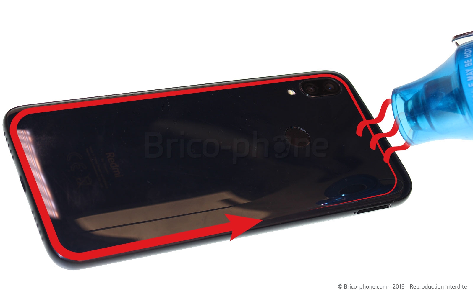 Changement d'écran (vitre + LCD)  sur Redmi 7 photo 2