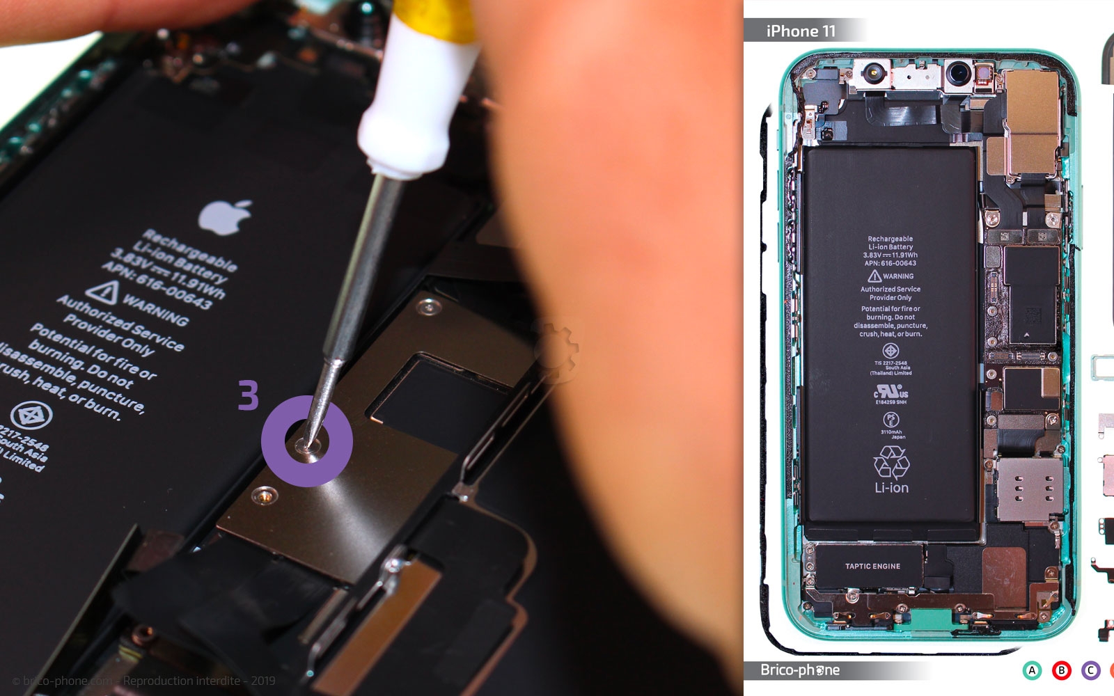 Changement de batterie sur iPhone 11 photo 2