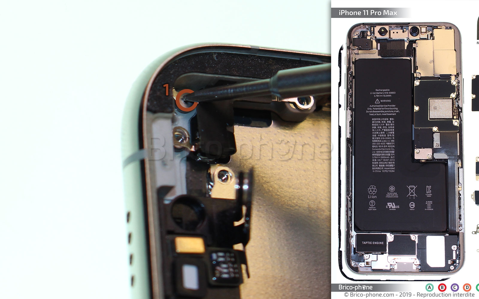 Remplacer le connecteur de charge  sur iPhone 11 Pro Max photo 1