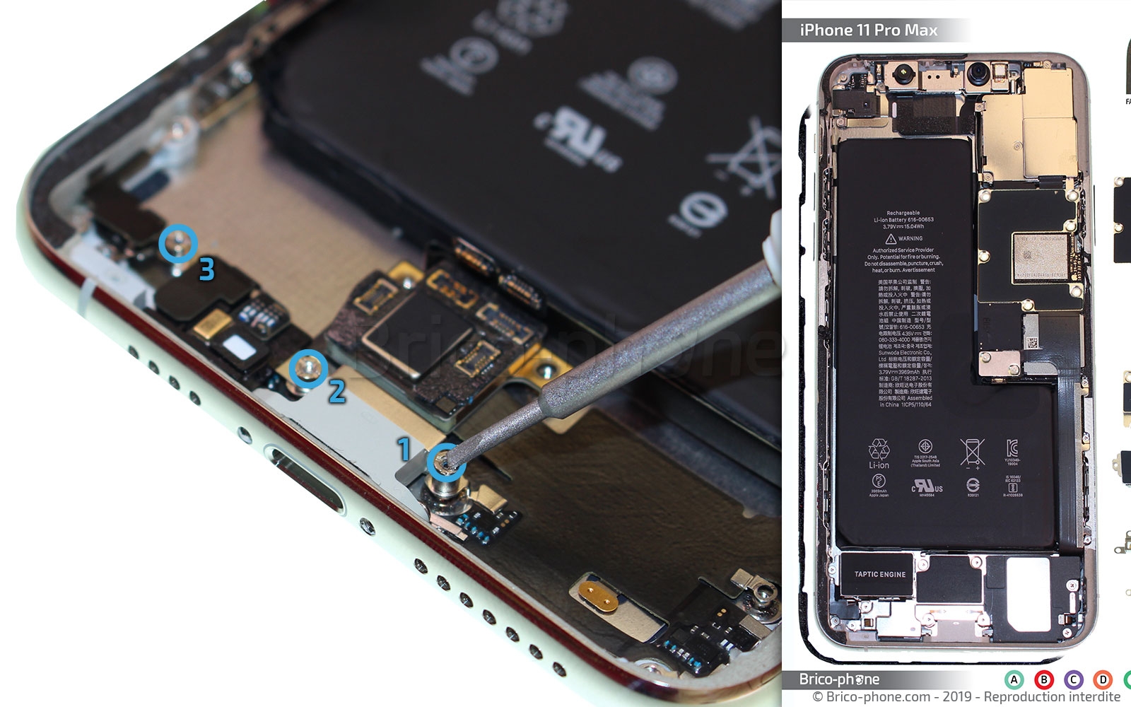 Remplacer le connecteur de charge  sur iPhone 11 Pro Max photo 2
