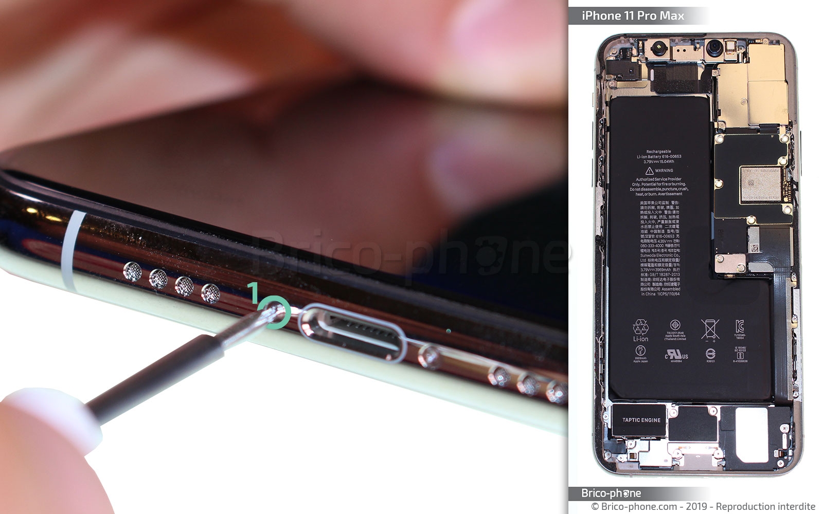 Remplacer le connecteur de charge  sur iPhone 11 Pro Max photo 1