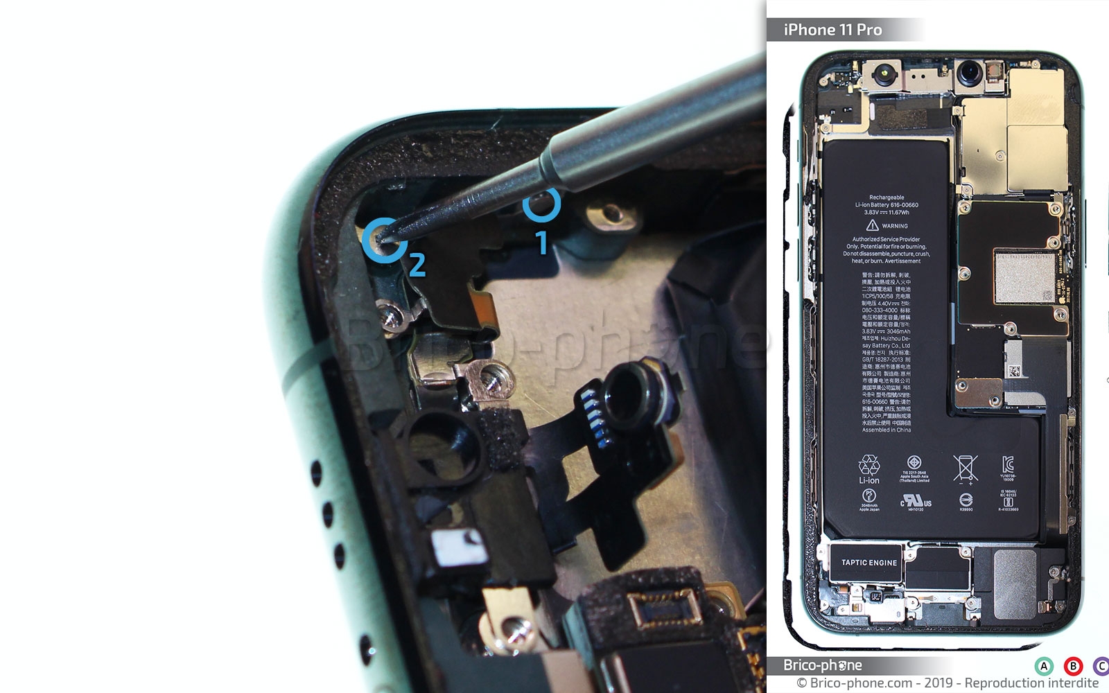 Changement du connecteur de charge sur iPhone 11 Pro photo 2