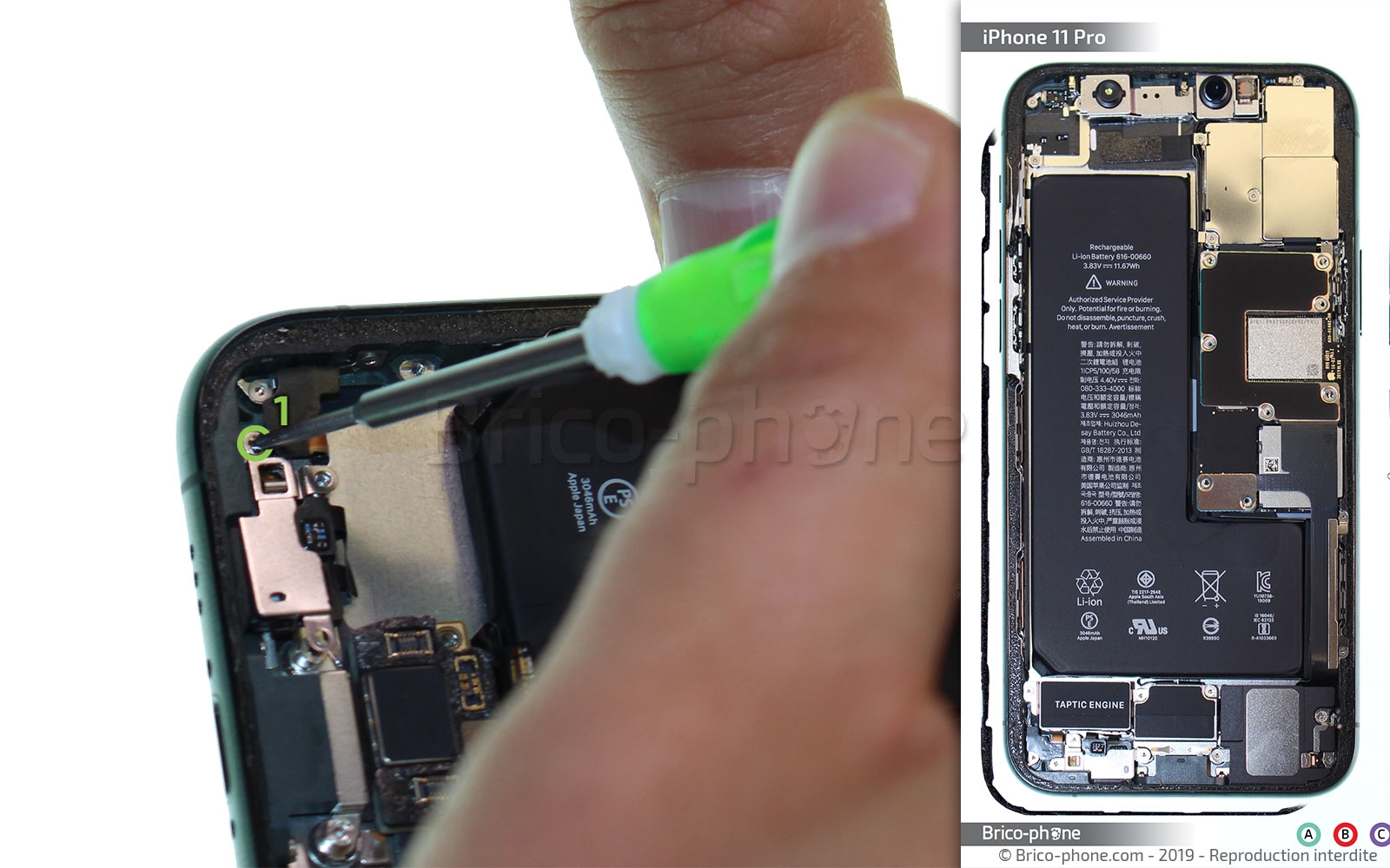 Changement du connecteur de charge sur iPhone 11 Pro photo 1