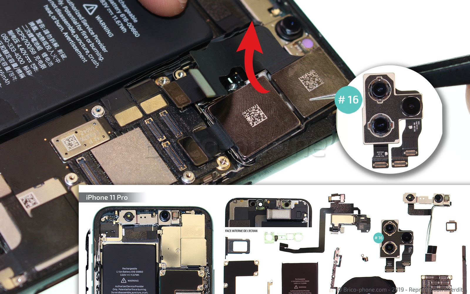 Changement de la triple caméra arrière sur iPhone 11 Pro photo 2