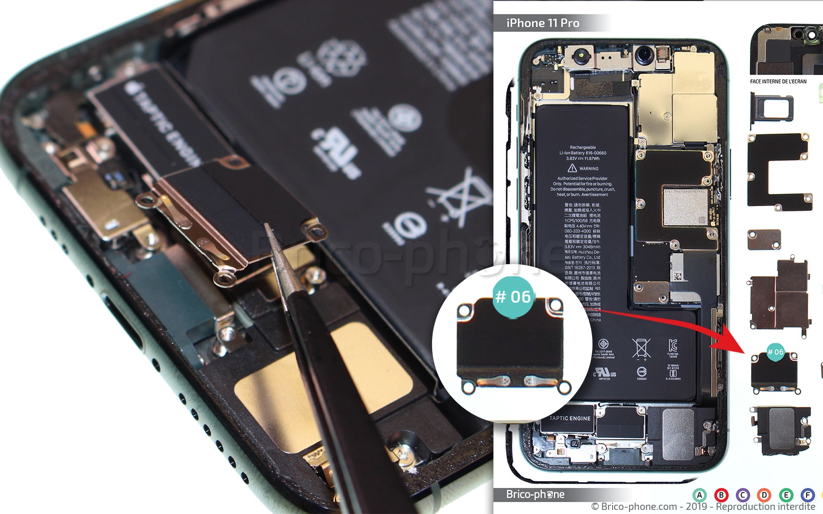 Changement du vibreur Taptic Engine sur iPhone 11 Pro photo 2