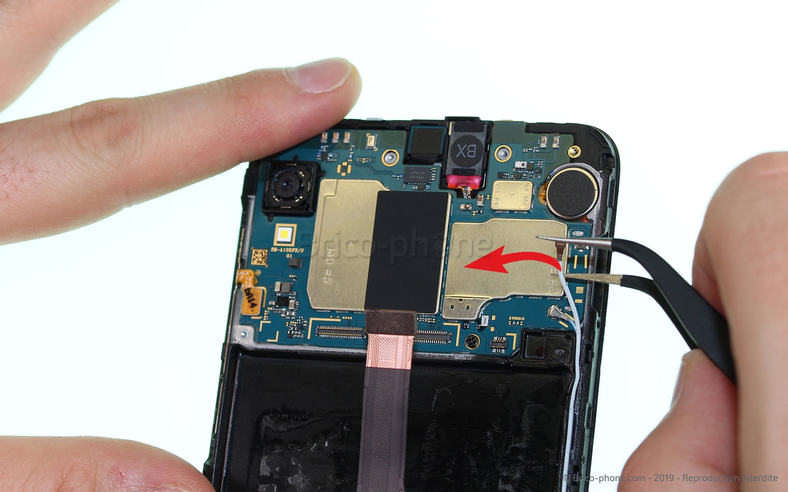 Changement du bloc écran pré-monté sur châssis sur Galaxy A10 photo 1