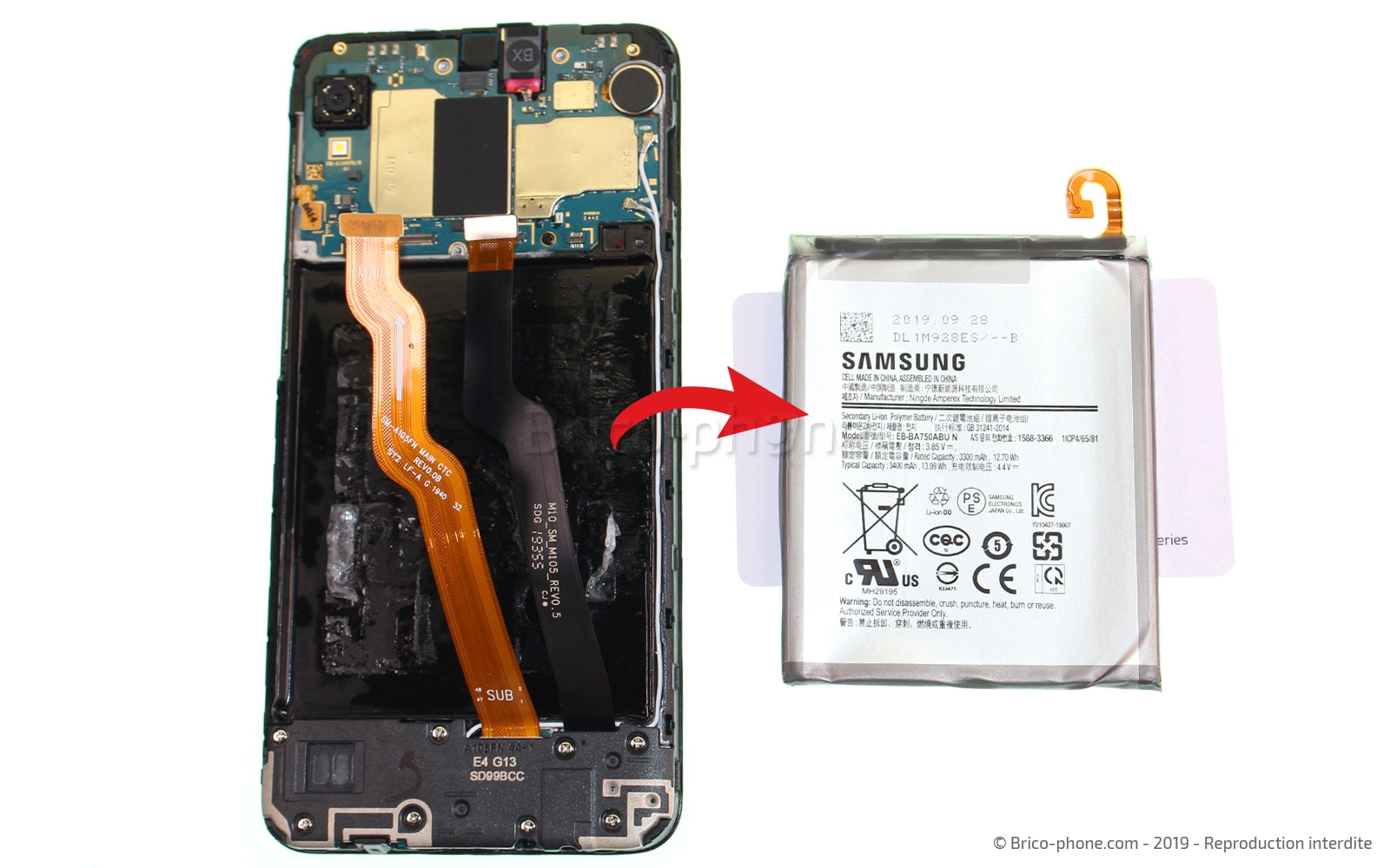 Changement de batterie sur Galaxy A10 photo 3