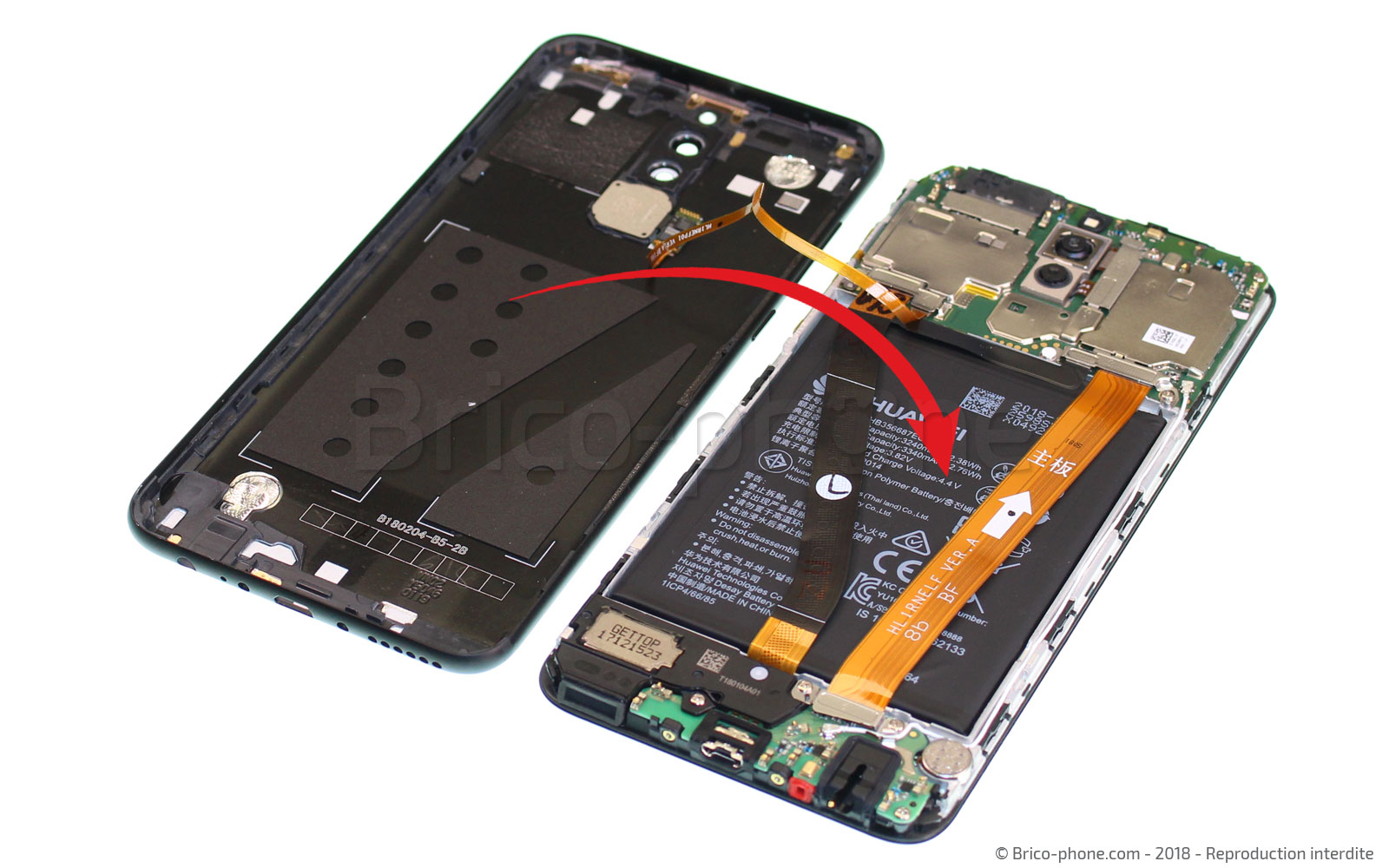 Changement du connecteur de charge sur Mate 10 Lite photo 4