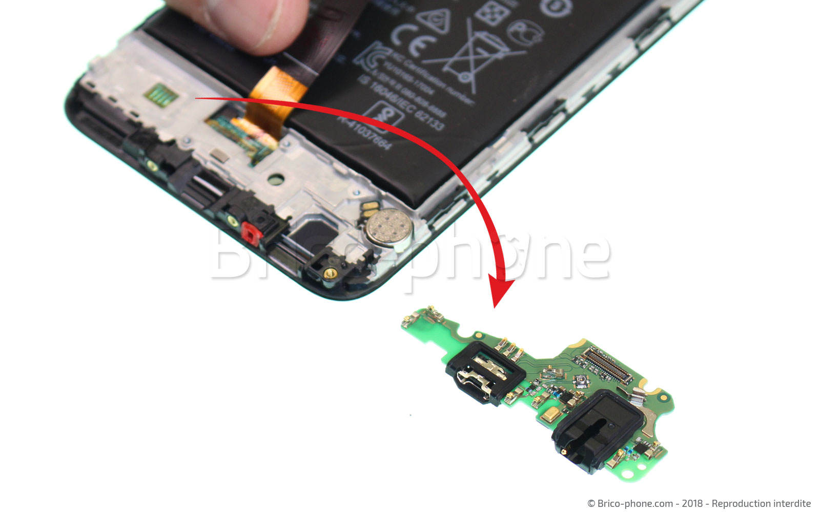 Changement du connecteur de charge sur Mate 10 Lite photo 2