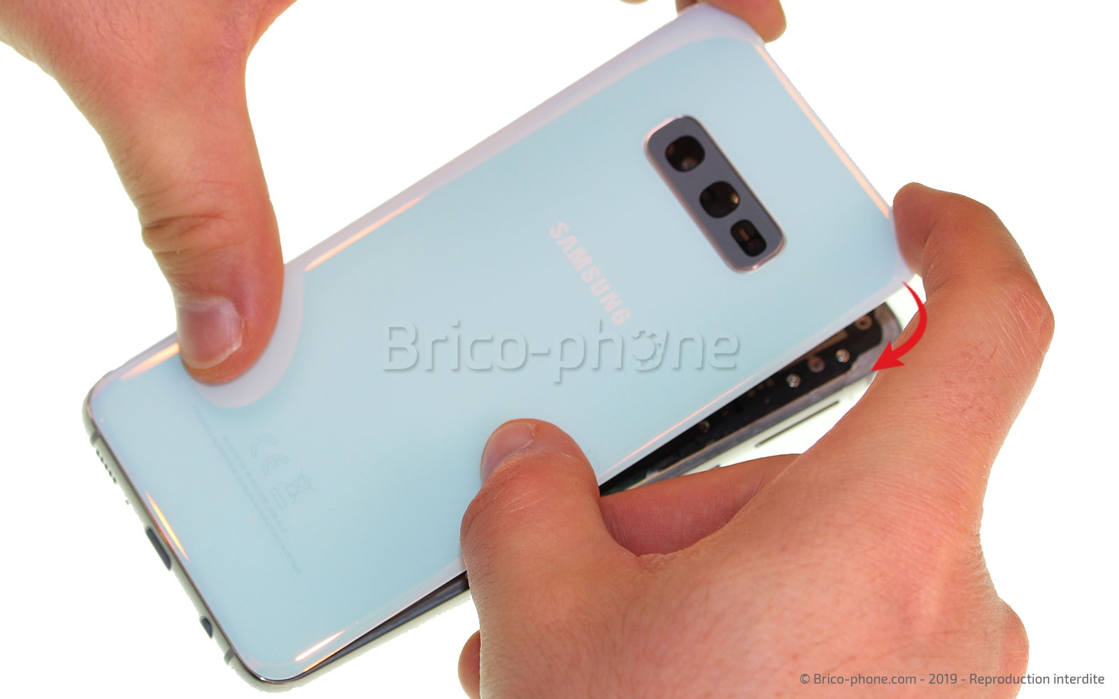 Changement du bloc écran sur châssis sur Galaxy S10e photo 2