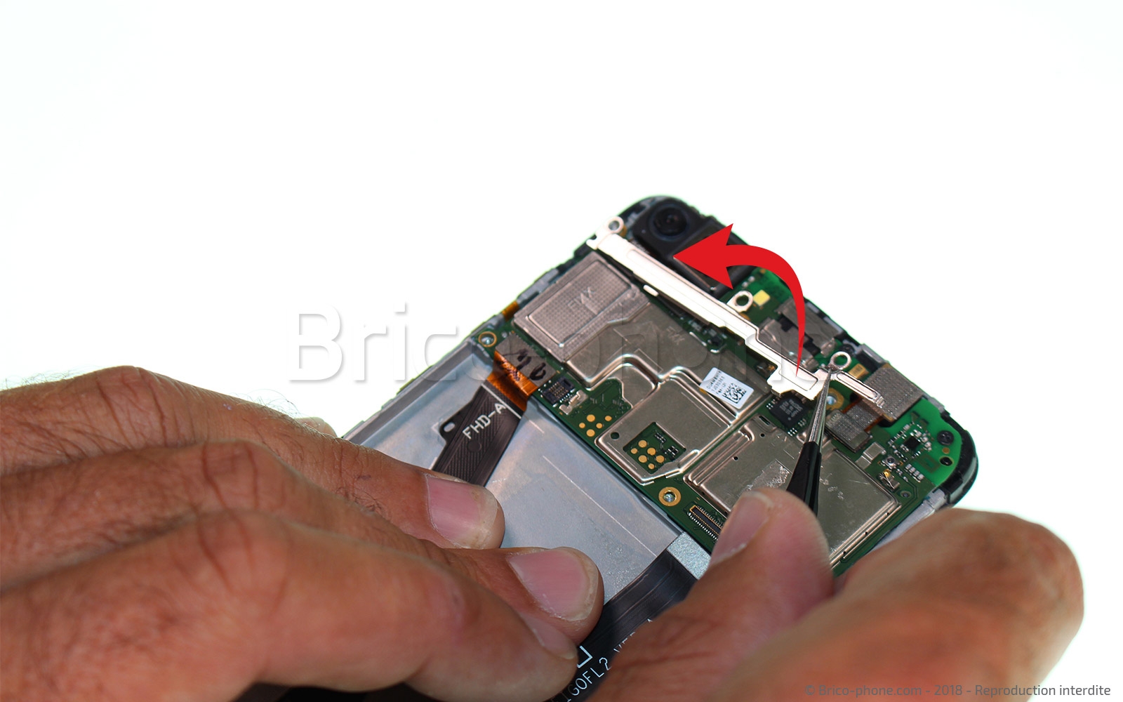 Changement d'écran (vitre+LCD+batterie) sur P Smart 2018 photo 2