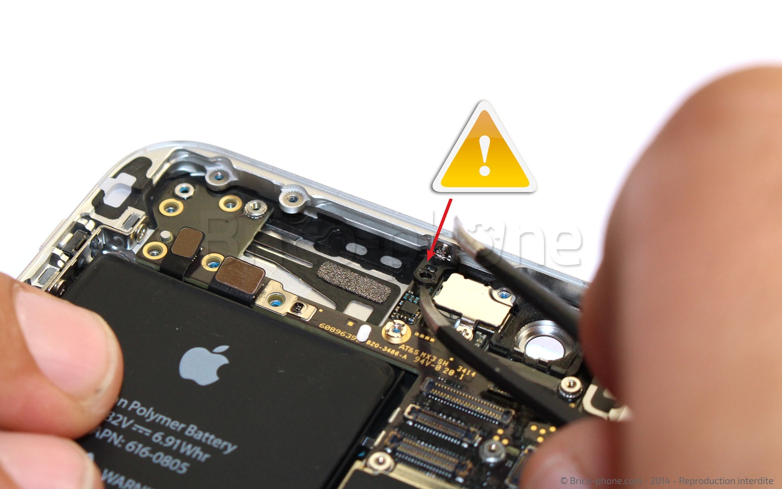 Changement de nappe bouton Power et flash sur iPhone 6 photo 2