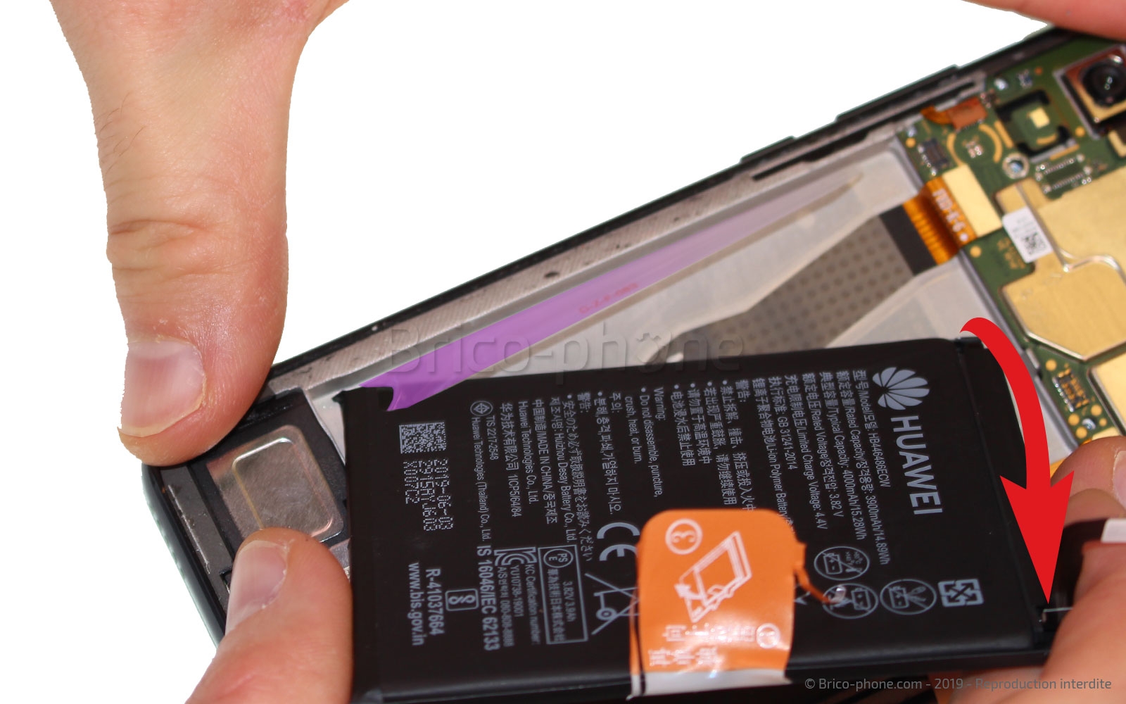 Changement de batterie sur P Smart Z photo 1