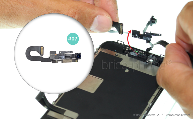 Changement de nappe caméra avant Facetime sur iPhone 8 photo 3